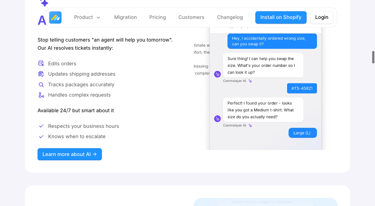 AI agent resolving a ticket