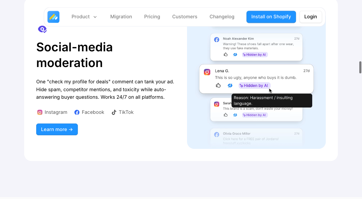 Resolution guarantee dashboard